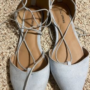 Lace up flats